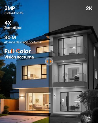 Tenda CH9 Cámara Vigilancia Wifi Exterior Dual