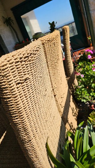 6 Sillas Mimbre Marrón