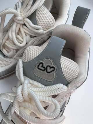 Scarpe Louis Vuitton Grigio Bianco