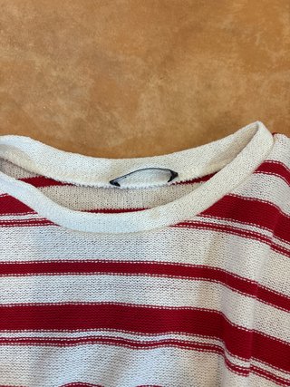 Jersey ZARA Rayas Rojo y Blanco Talla L