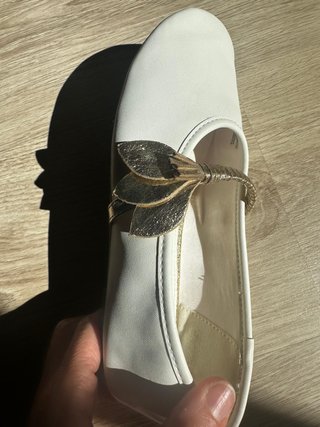 Zapatos Zara Niña Talla 36 Blancos y Dorados