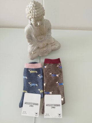 Pack 2 calcetines perros teckel G&C