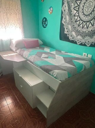 Cama 105 con escritorio y cajonera
