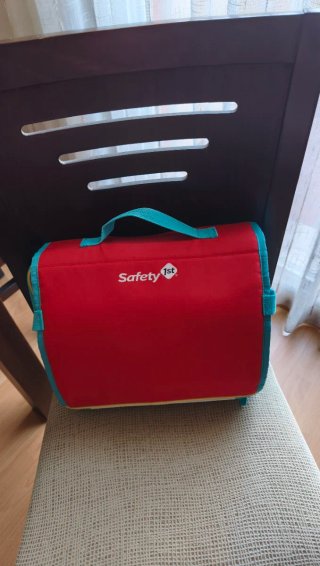 Trona/asiento elevador bebe Safety 1st roja y azul