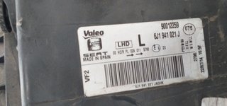 Seat 349258 faro izquierdo 6j1 941 021j ibiza iv
