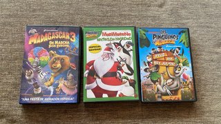 3 Películas DVD Madagascar (Español)