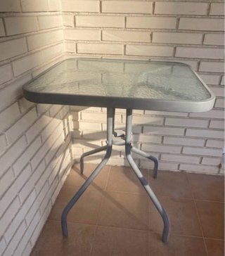 Mesa terraza cristal