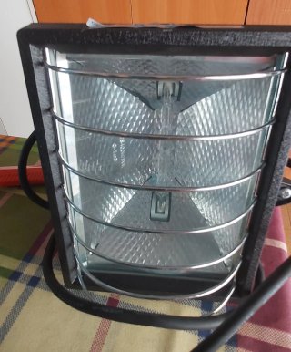 Proyector Halógeno 400W Pie Ajustable Negro/Amaril