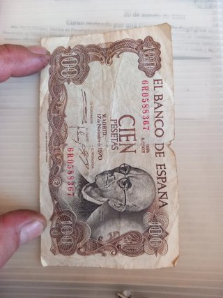 2 Billetes 100 Pesetas 17-Nov-1970
