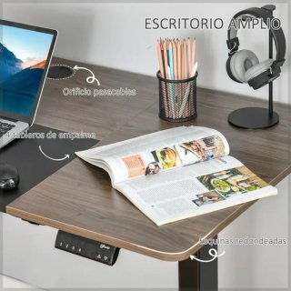 Escritorio Elevable Madera y Metal