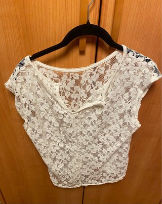 Blusa encaje H&M blanca