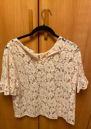 Blusa encaje H&M blanca
