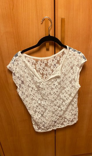 Blusa encaje H&M blanca