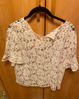 Blusa encaje H&M blanca