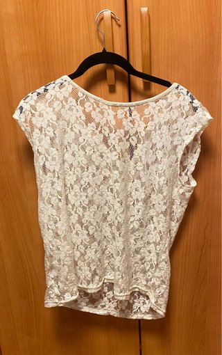 Blusa encaje H&M blanca