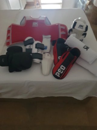 Protecciones Taekwondo: casco, peto, "todo"