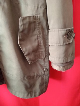 Parka mod de estilo militar vintage verde oliva