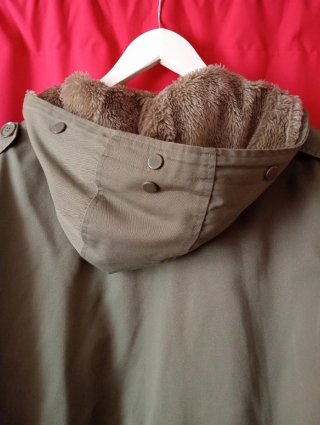 Parka mod de estilo militar vintage verde oliva