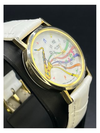 Orologio St. Marc Sax Musicale Bianco Gold