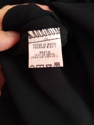 Camisa negra transparente