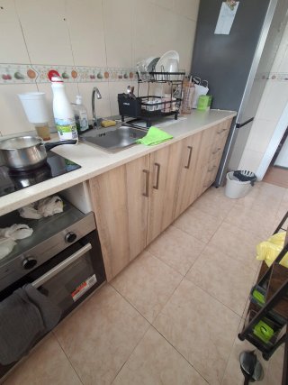 Mueble de cocina madera y metal