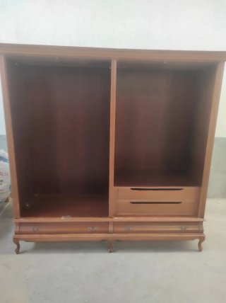 Dormitorio madera.2 camas 105 ×190 y armario.