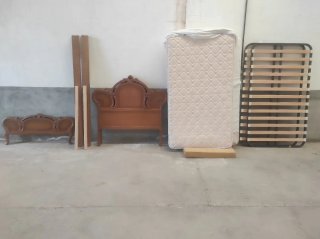 Dormitorio madera.2 camas 105 ×190 y armario.