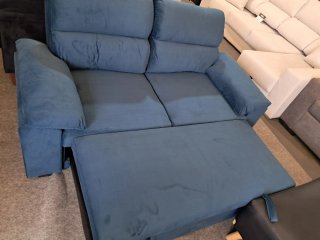 Sofá Cama Terciopelo Azul Oferta