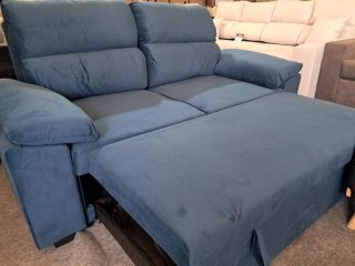 Sofá Cama Terciopelo Azul Oferta