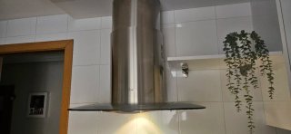 Campana extractora cristal y acero