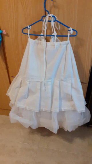 Cancán de fallera niña blanco
