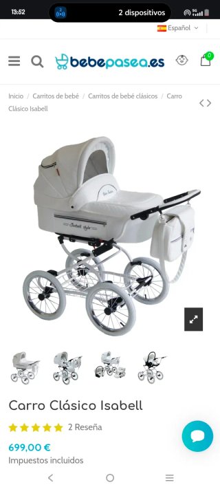 Carrito de bebé clásico Isabell