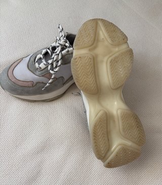 Zapatillas Mim Mujer Gris y Rosa