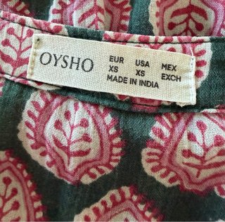 Vestido Oysho Largo Estampado Talla XS