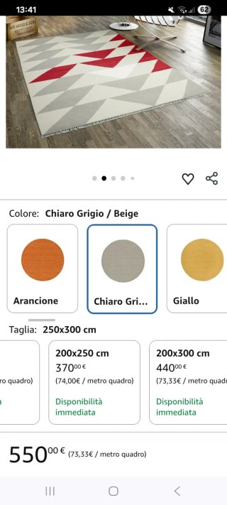 Tappeto Kilim lana grigio e rosso
