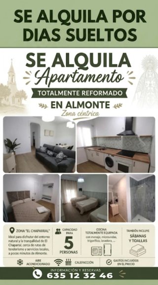 ALQUILER APARTAMENTO ALMONTE (DIAS SUELTOS)