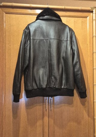 CAZADORA DE CUERO NATURAL ESTILO AVIADOR