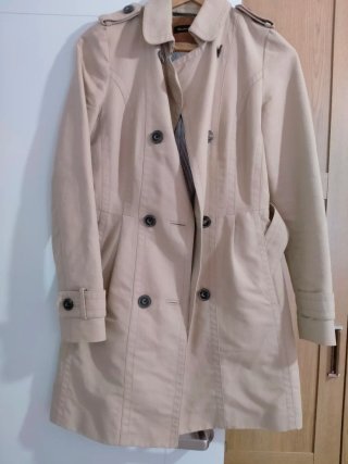 Gabardina Mujer Massimo Dutti Beige