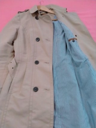 Gabardina Mujer Massimo Dutti Beige