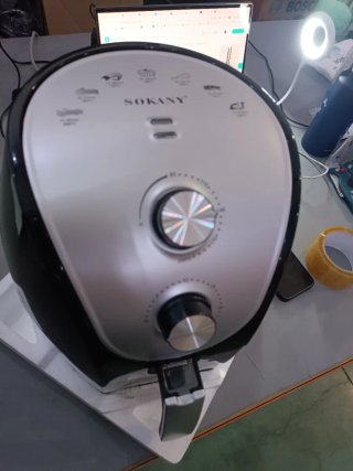 SOKANY Freidora sin aceite 5.0 L con perillas