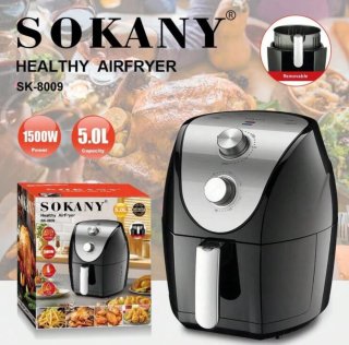 SOKANY Freidora sin aceite 5.0 L con perillas
