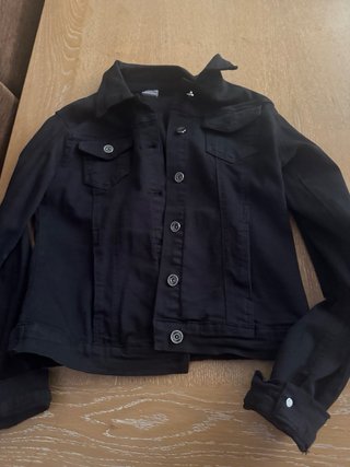 Cazadora vaquera elástica negra Talla M