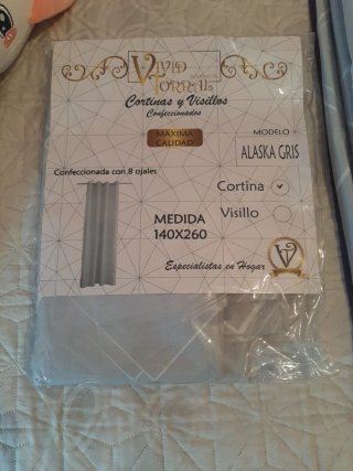 Cortinas Gris 140x260 2 patas