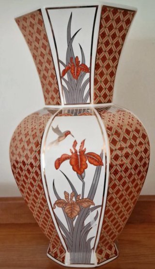 Jarrão Porcelana Fapodel Estilo Imari Vtg 30 cm