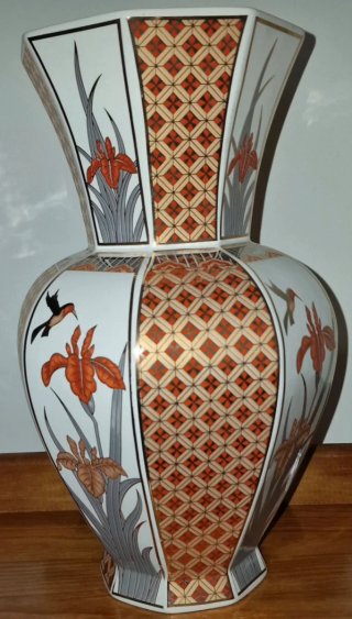Jarrão Porcelana Fapodel Estilo Imari Vtg 30 cm