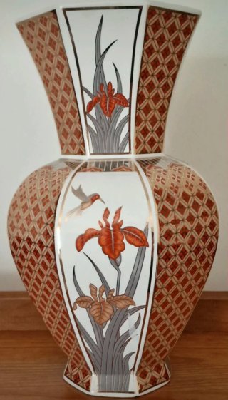 Jarrão Porcelana Fapodel Estilo Imari Vtg 30 cm