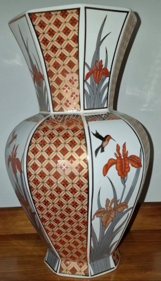Jarrão Porcelana Fapodel Estilo Imari Vtg 30 cm