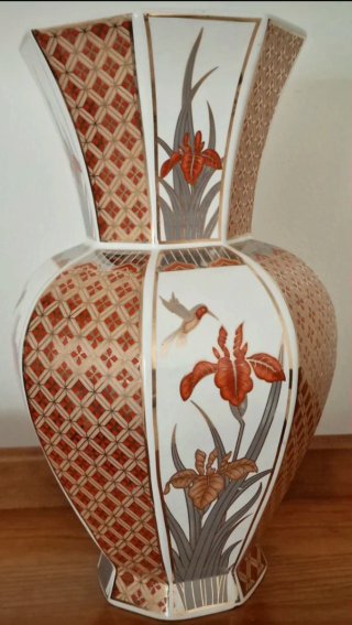Jarrão Porcelana Fapodel Estilo Imari Vtg 30 cm