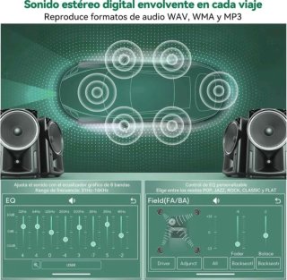 Radio Coche 1 DIN Bluetooth KC2206