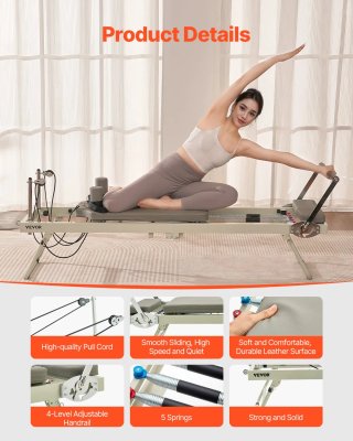 Reformer Pilates Pieghevole per Casa e Palestra